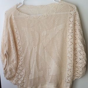 Cream knit top